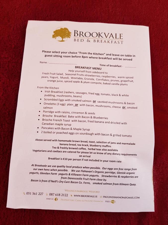 Brookvale Bed and Breakfast Wellingtonbridge Buitenkant foto
